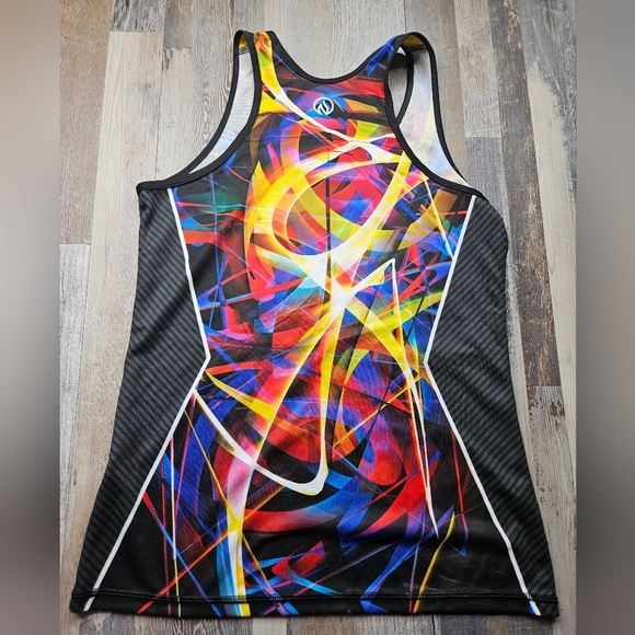 INKnBURN Womens Medium Energy Singlet Tank Top Activewear Running - Picture 3 of 3